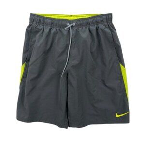 Nike Men’s Size L Neon Essential Quick-Dry Swim Trunks Vibrant Drawstring Shorts